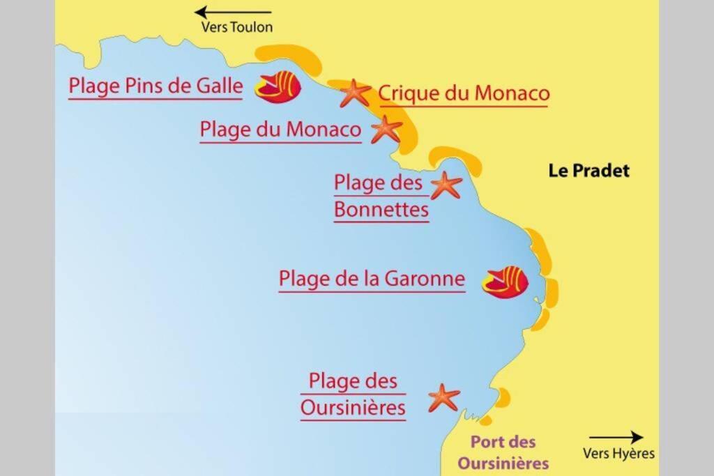 Superbe T2 Lumineux 3*** 10 Mn A Pied De La Plage Lägenhet Le Pradet Exteriör bild